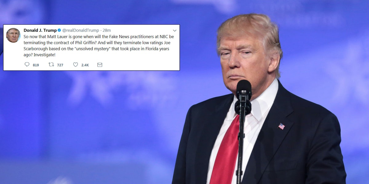 The 'unsolved mystery' President Donald Trump tweeted about regarding MSNBC host Joe Scarborough has been solved for years.