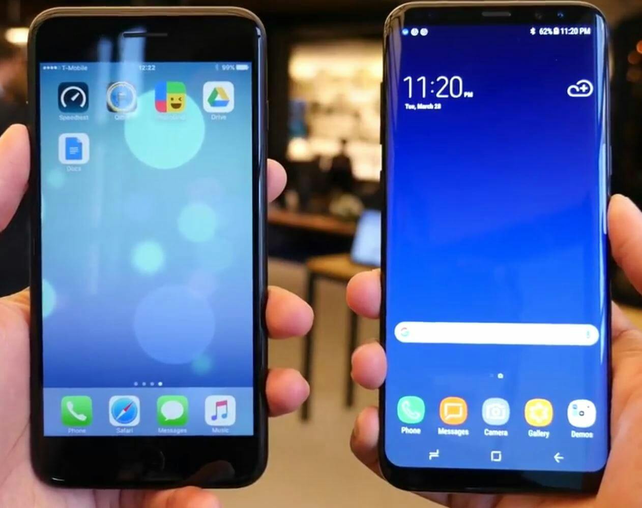 Samsung Galaxy S8+ vs iPhone 7 Plus