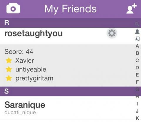 Old Snapchat "Best Friends" feature