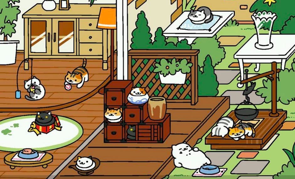 Neko Atsume' is the addicting app where you feed cats