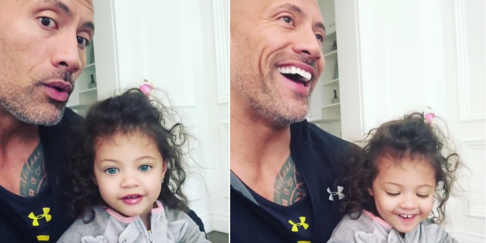 The Rock and his daughter