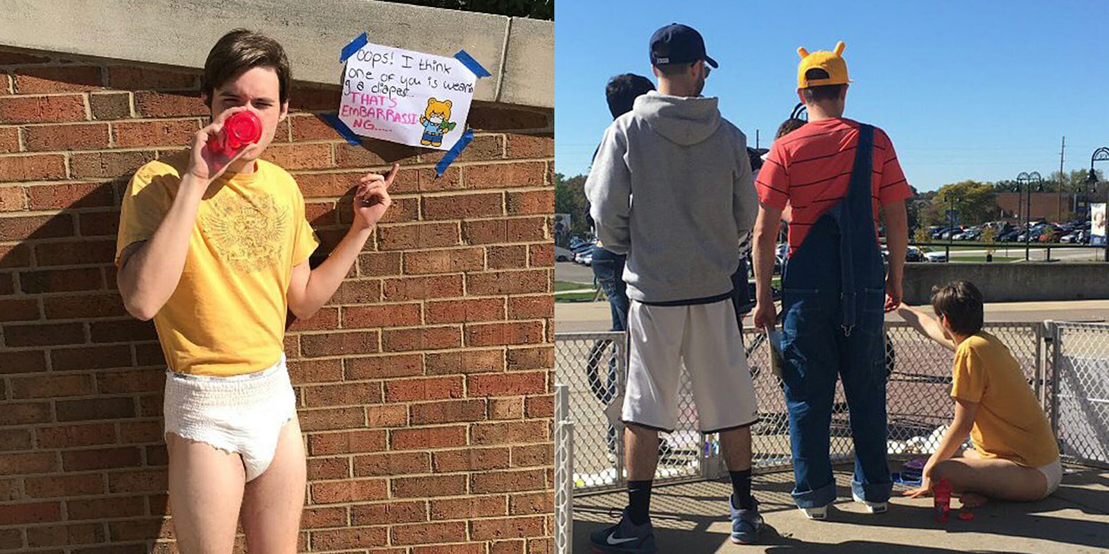 Right Wing Student Group Dons Diapers to Protest Safe Spaces