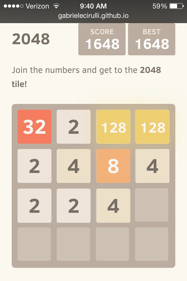 2048 how to win