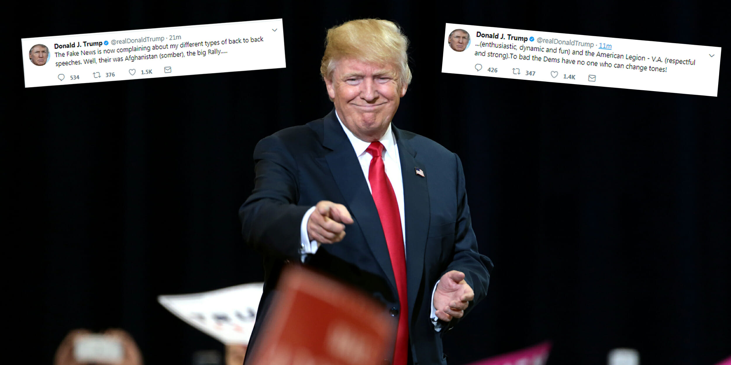 Trump Goes On Tweetstorm After Saying He Doesn't Go On Tweetstorms