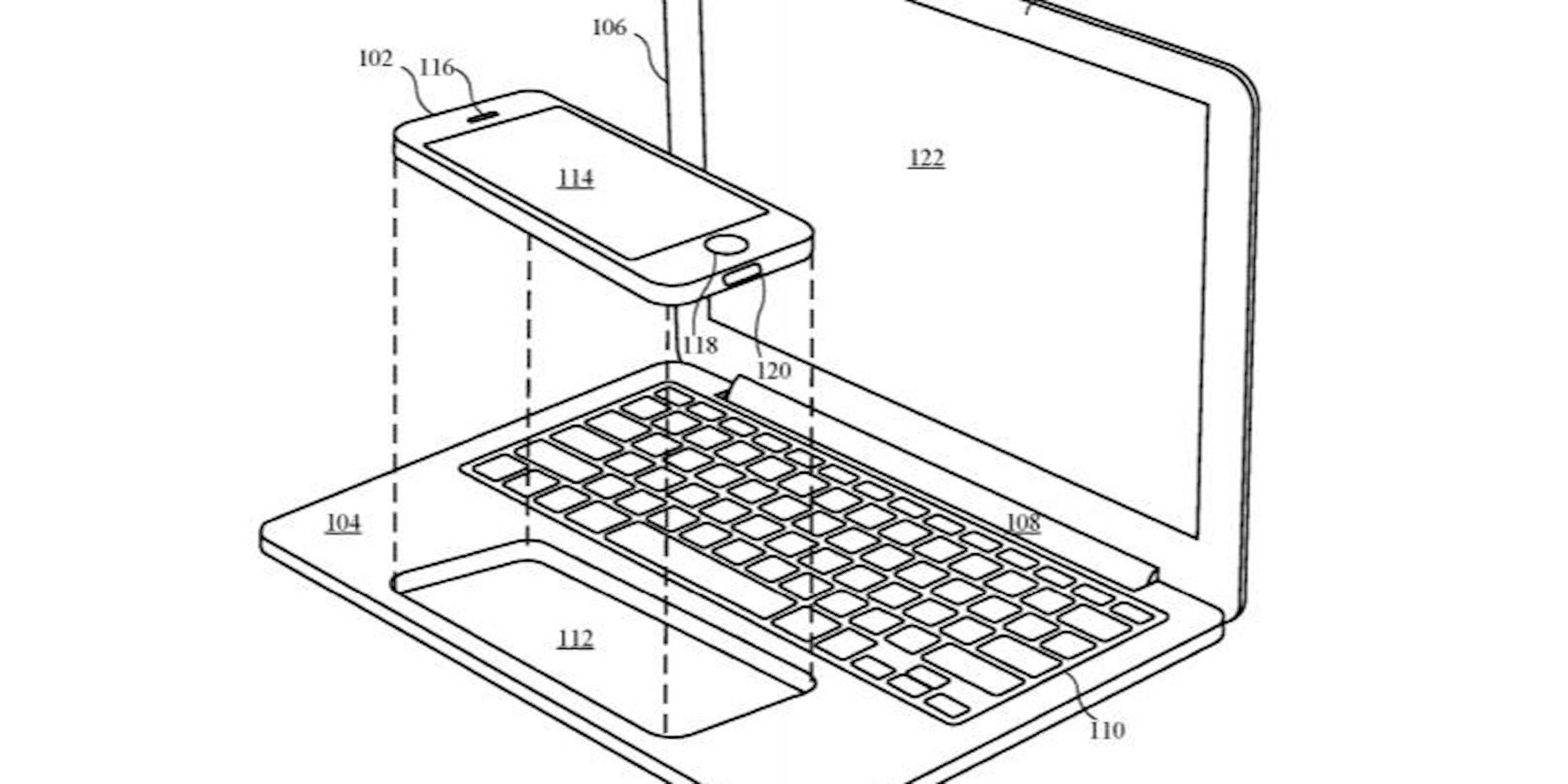patent iphone docking laptop accessory