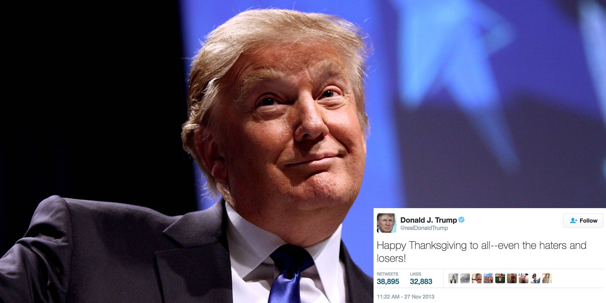 A List Of Donald Trump's Pre-President-Elect Thanksgiving Tweets