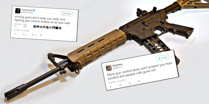 People on Twitter debated gun control following the shooting of Rep. Steve Scalise (R-La.)