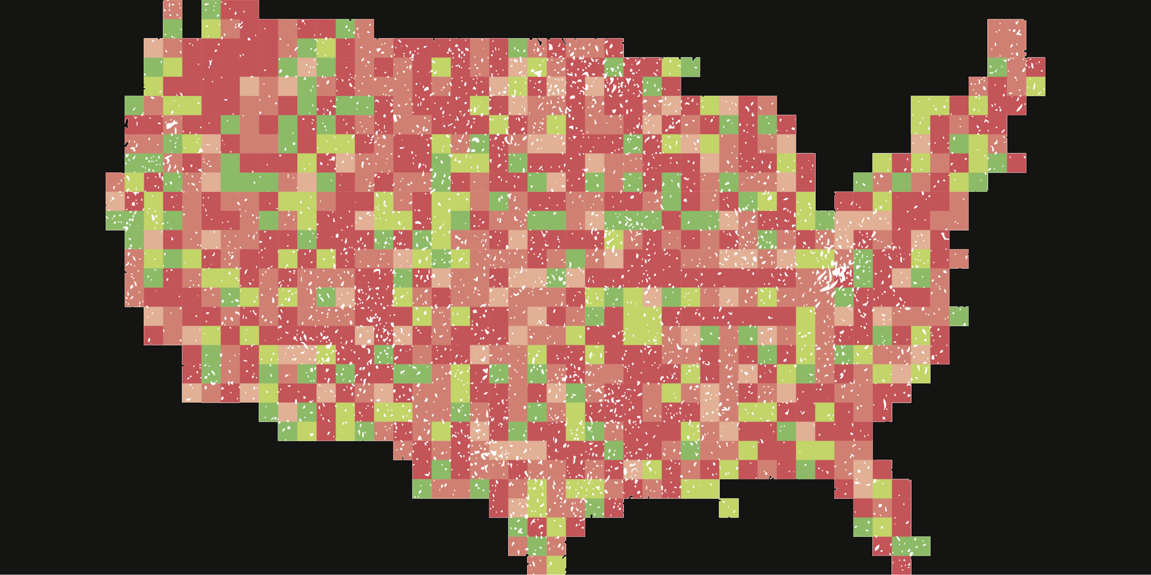 US Map Pixel Art