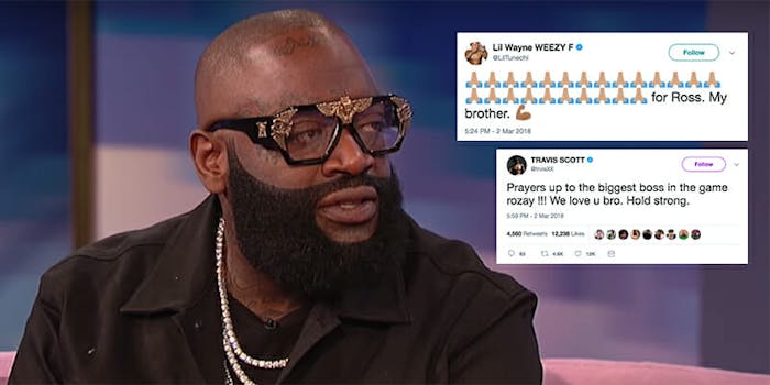 TMZ reported Rick Ross was on 'a form of life support.'