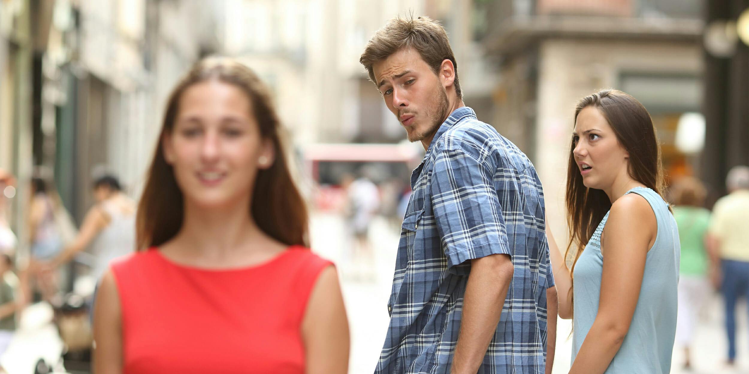 distracted boyfriend meme movie trailer