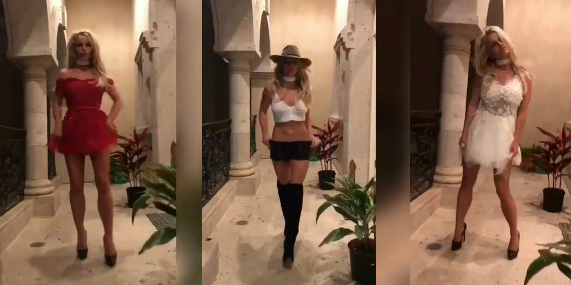 Britney Spears does a fashion show from home