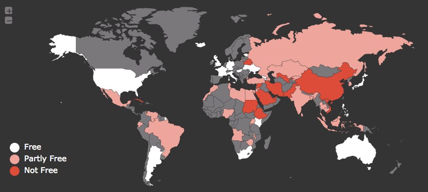 IVPN Internet censorship map