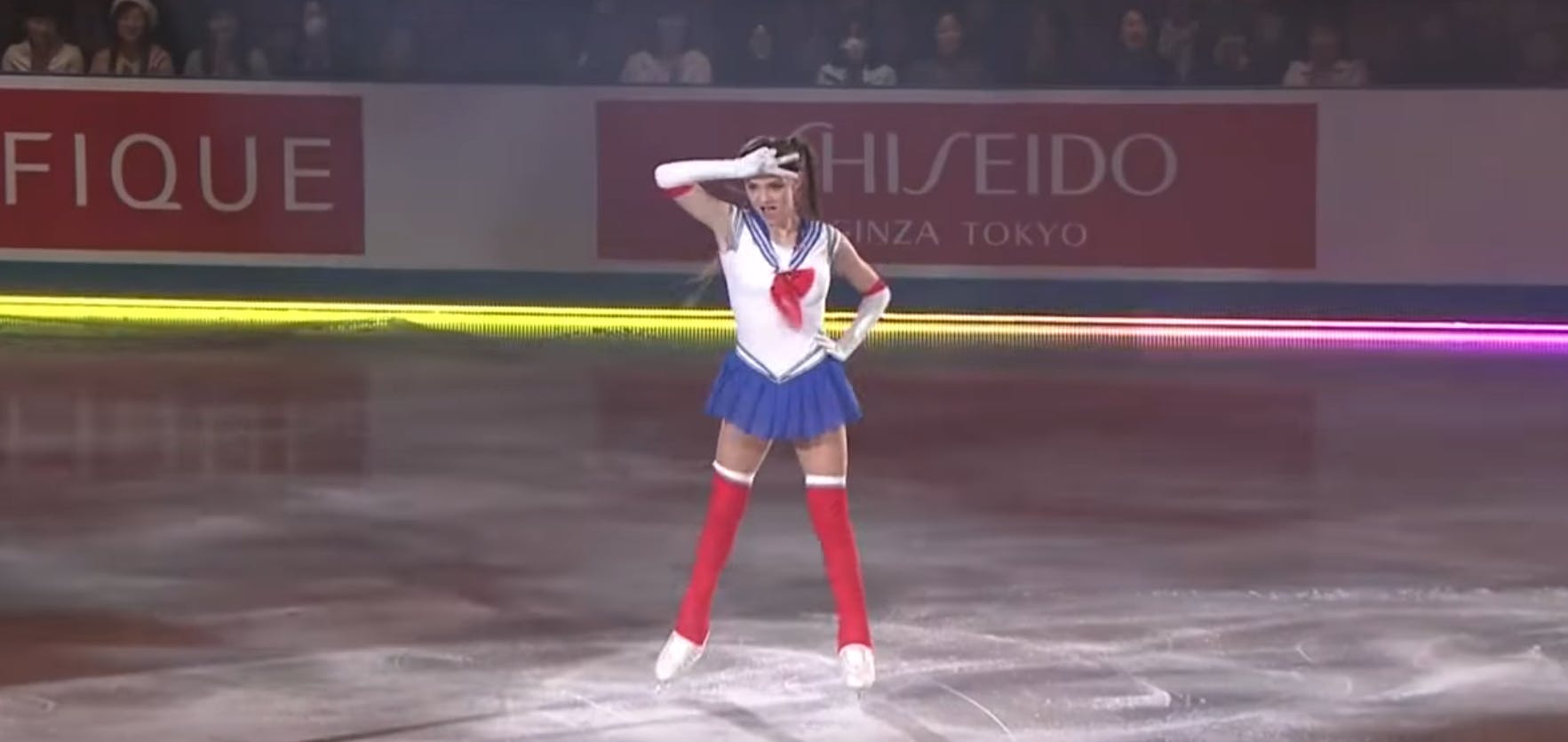 Adorable Sailor Moon figure skater does it again