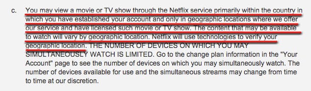 Netflix Terms of Use