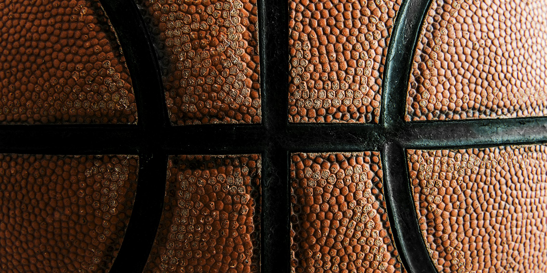 Close up old basketball
