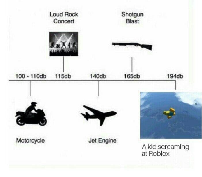 sound levels meme kid screaming at roblox