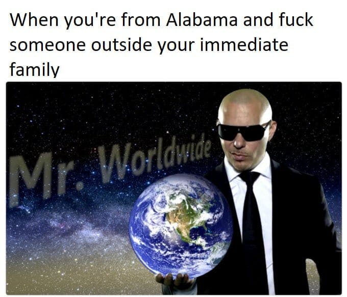 pitbull mr worldwide alabama meme