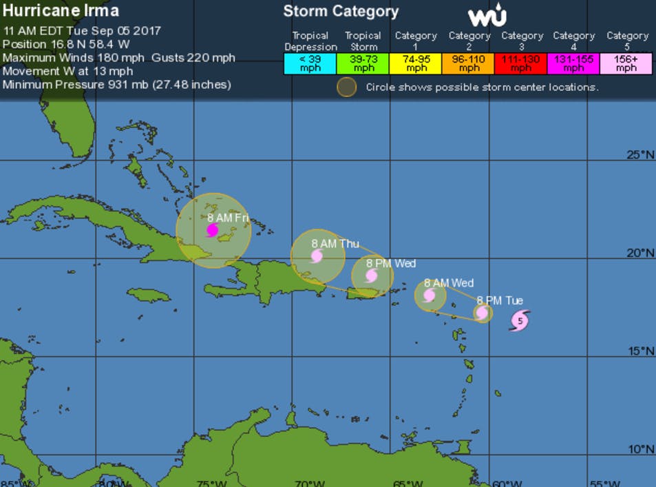 hurricane irma forecast weather underground