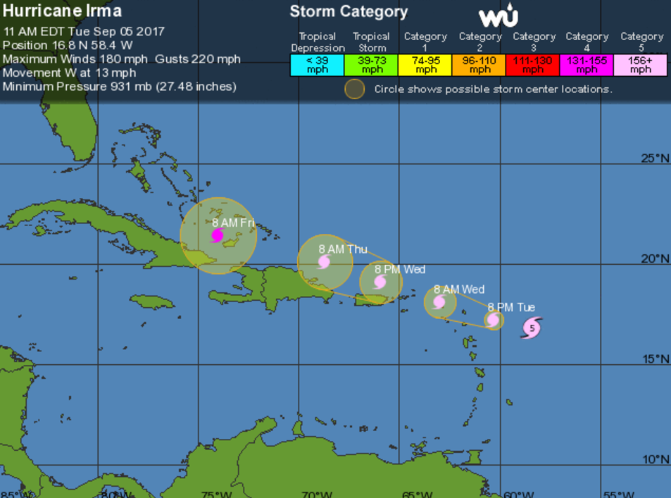 hurricane irma forecast weather underground