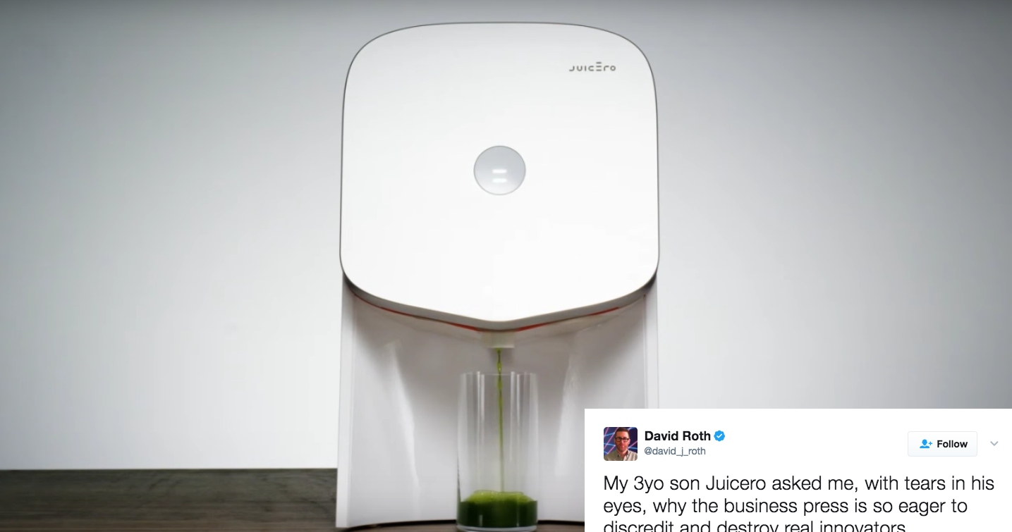 Juicero's 400 Juice Machine Is Getting Wrecked After Discovers It's Worthless