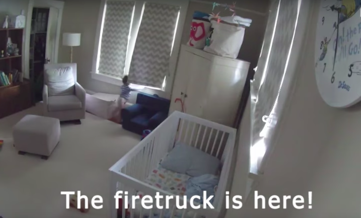 fire truck video: little kid loves fire trucks