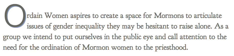 Ordain Women Mormon Website