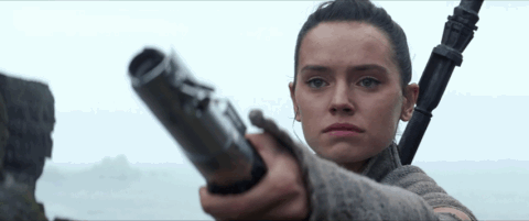 Star Wars Last Jedi: Rey in 'Star Wars' GIF