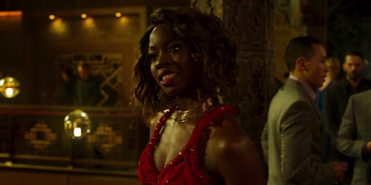 'Black Panther' wig scene