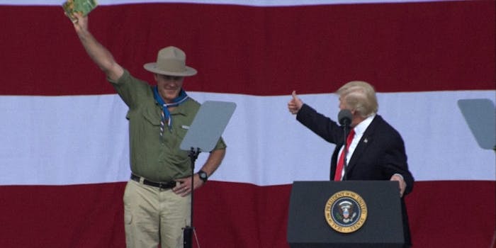 Donald Trump gives thumbs-up to Eagle Scout Ryan Zinke