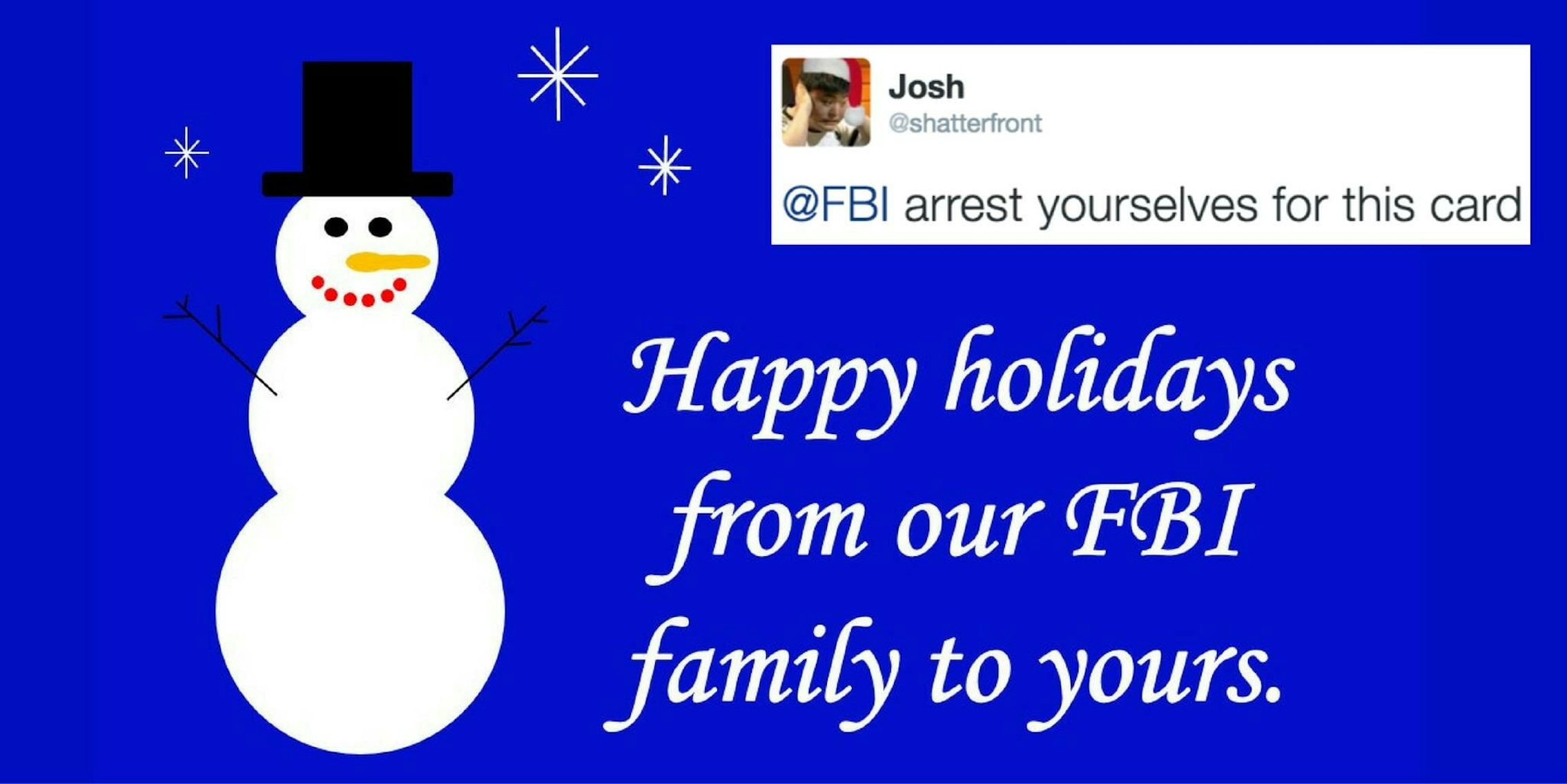 The hates the FBI's terrible 'Happy Holidays' graphic