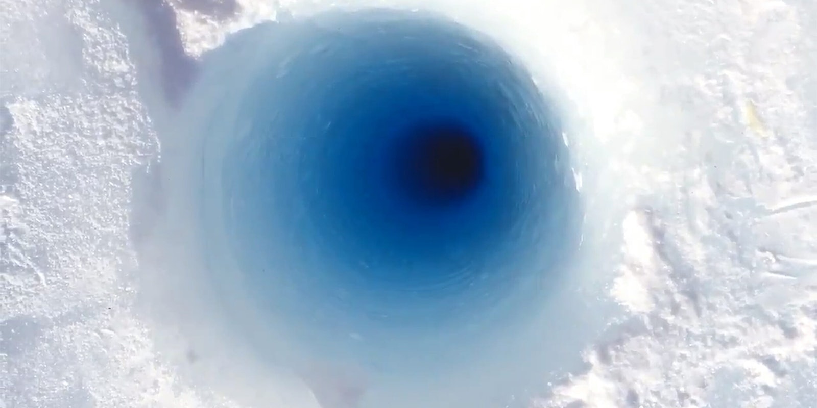 90m deep bore hole in Antarctic ice
