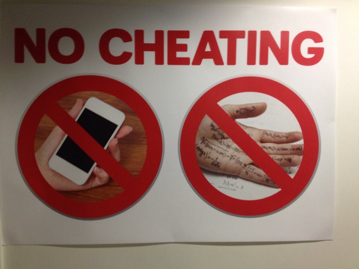 University's anti-cheating posters may have backfired