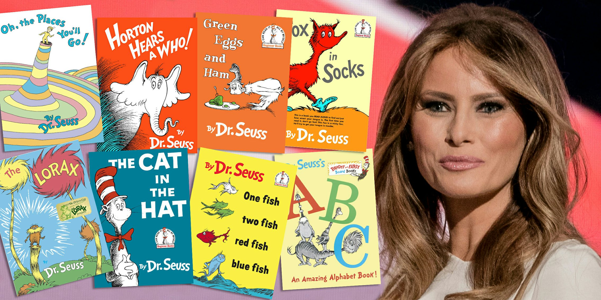 Melania Trump and Dr. Seuss books