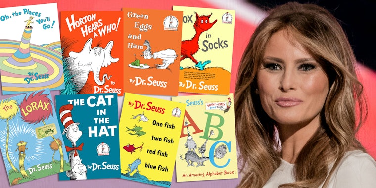 Melania Trump and Dr. Seuss books