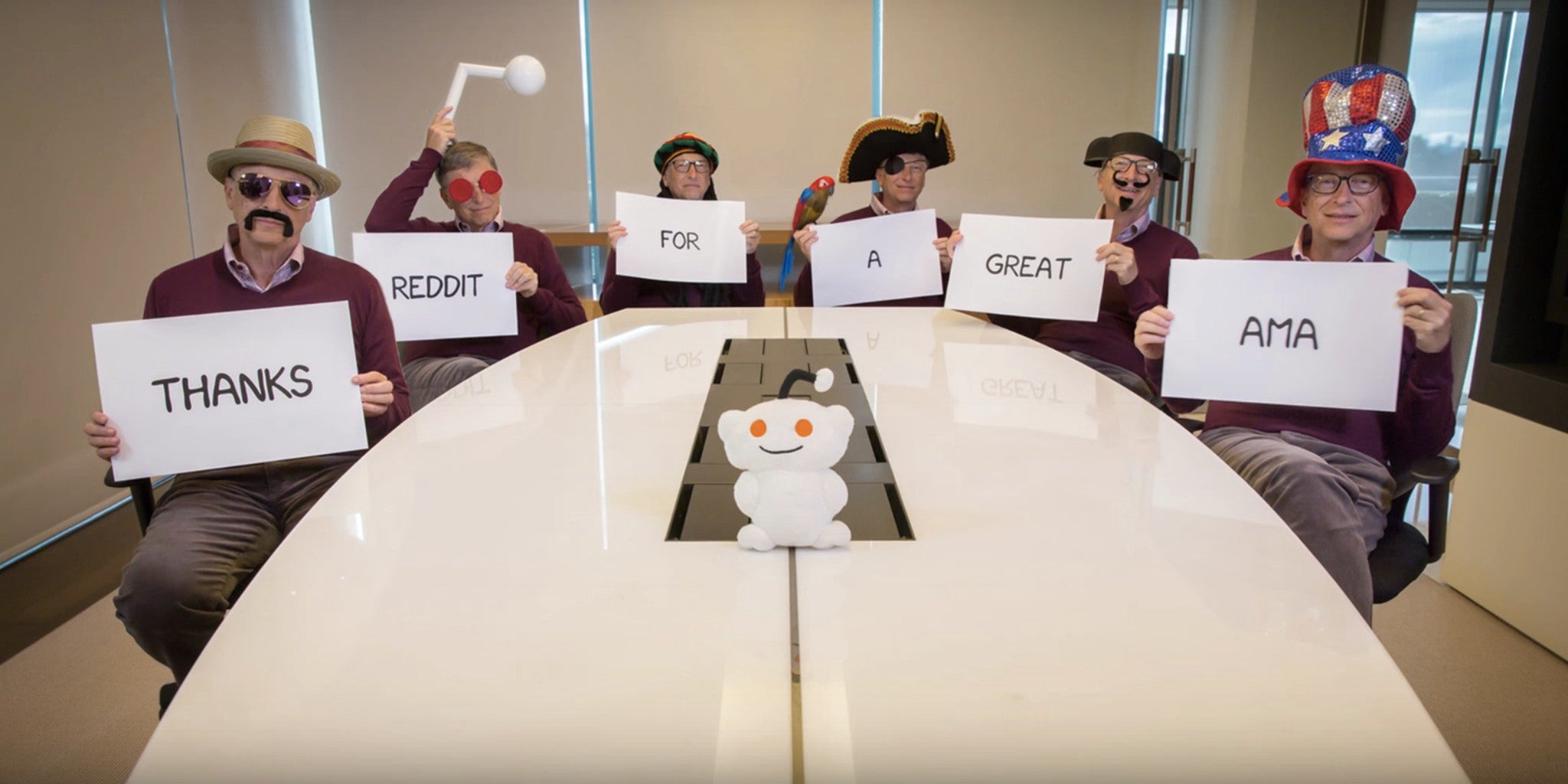 Bill Gates went through all his old Halloween costumes to make this