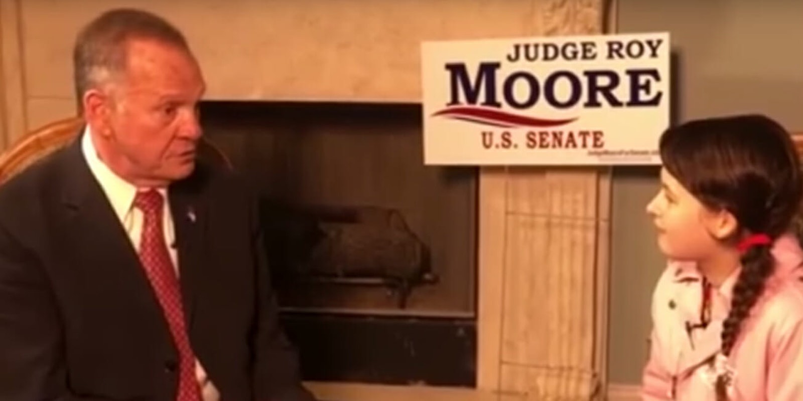 12-year-old Millie March interviews Roy Moore at the end of his campaign.