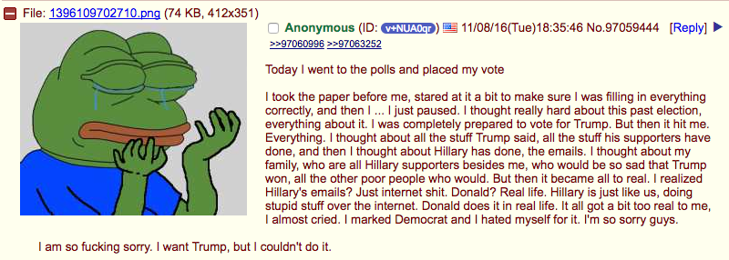 archived thread 4chan election night