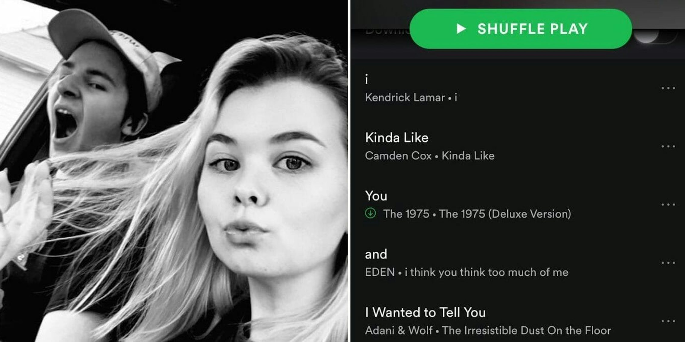 girl who confessed crush with spotify playlist