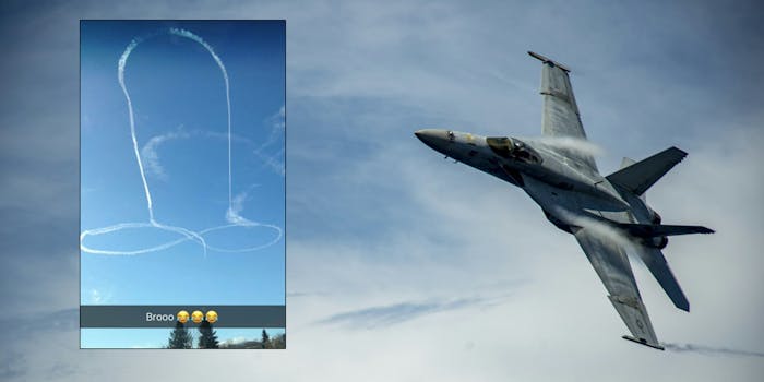 The Navy told a local news outlet that one of their planes was responsible for creating a skydrawing in the shape of penis in Washington.