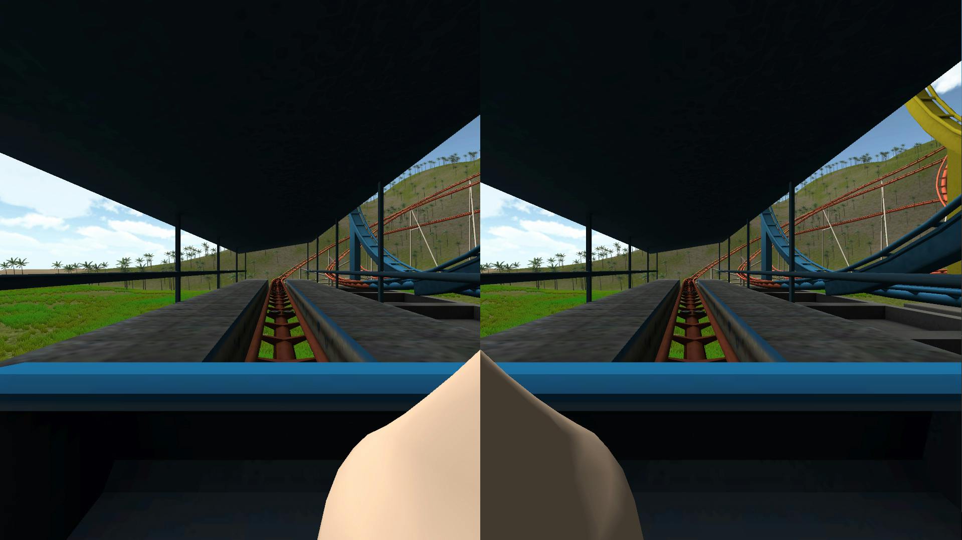 VR simulation w/virtual nose