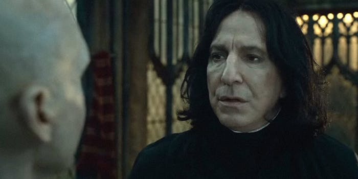 Snape speaking to Voldemort