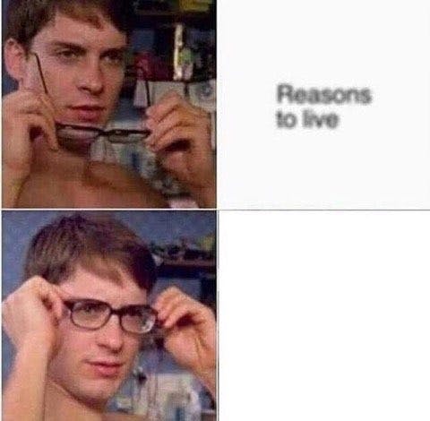 peter parker sees no reason to live: spiderman meme