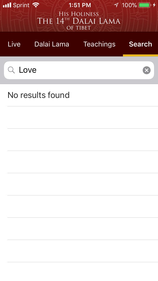 no love found