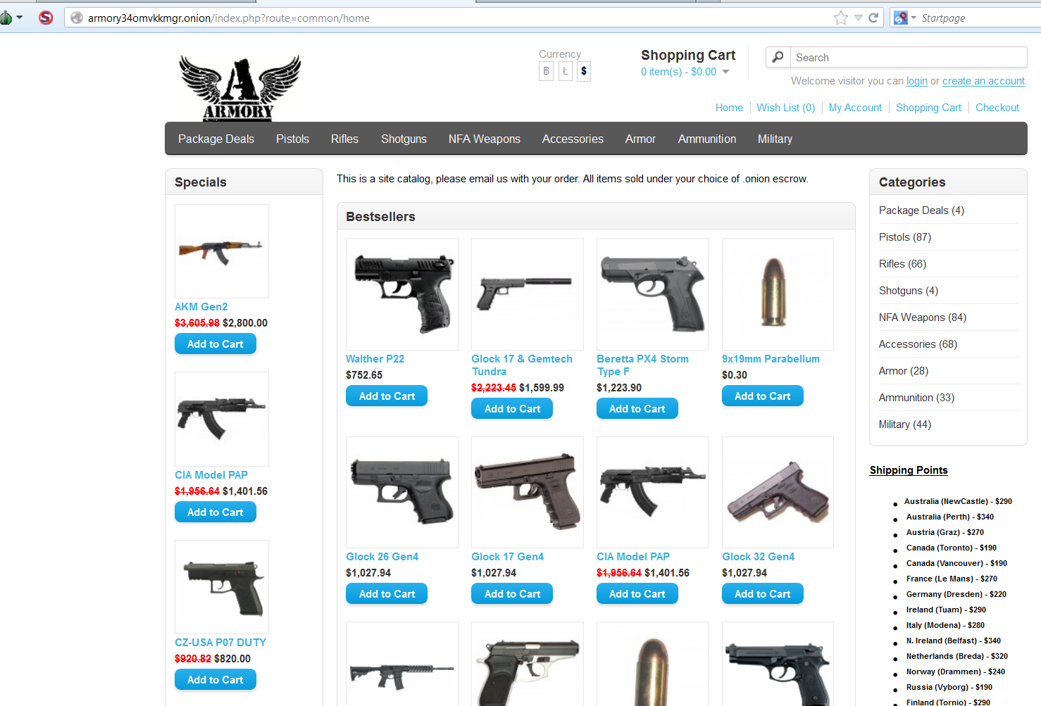 Enter the Armory, the Dark Web's Walmart of weaponry