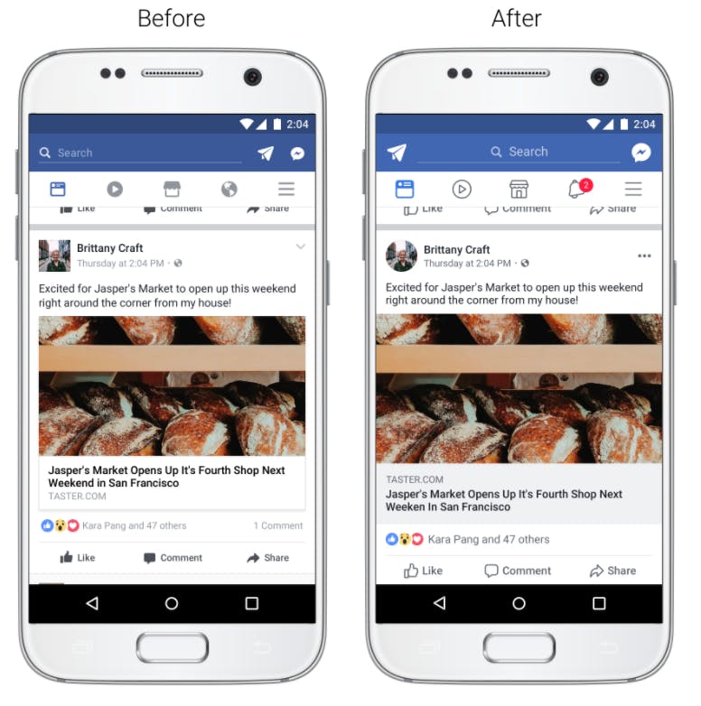 facebook news feed redesign