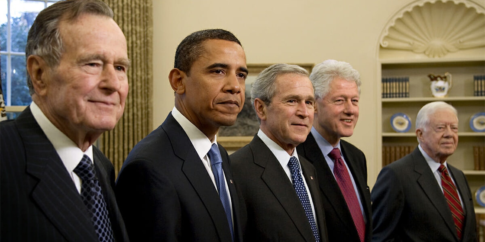 one america appeal: George HW Bush, Barack Obama, George W Bush, Bill Clinton, and Jimmy Carter