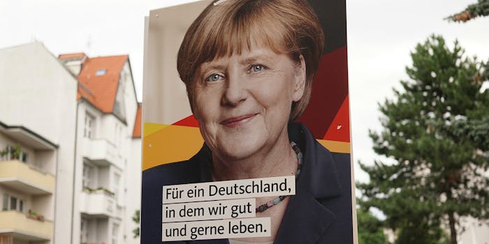 Angela Merkel billboard for Germany's Federal election