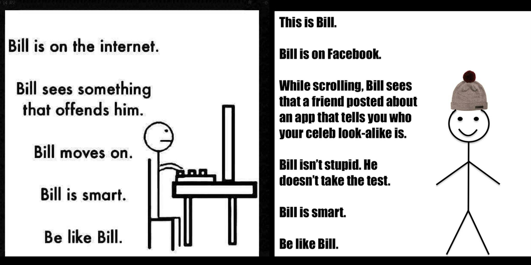 How to Make Be Like Bill Stick Figure Meme on Facebook