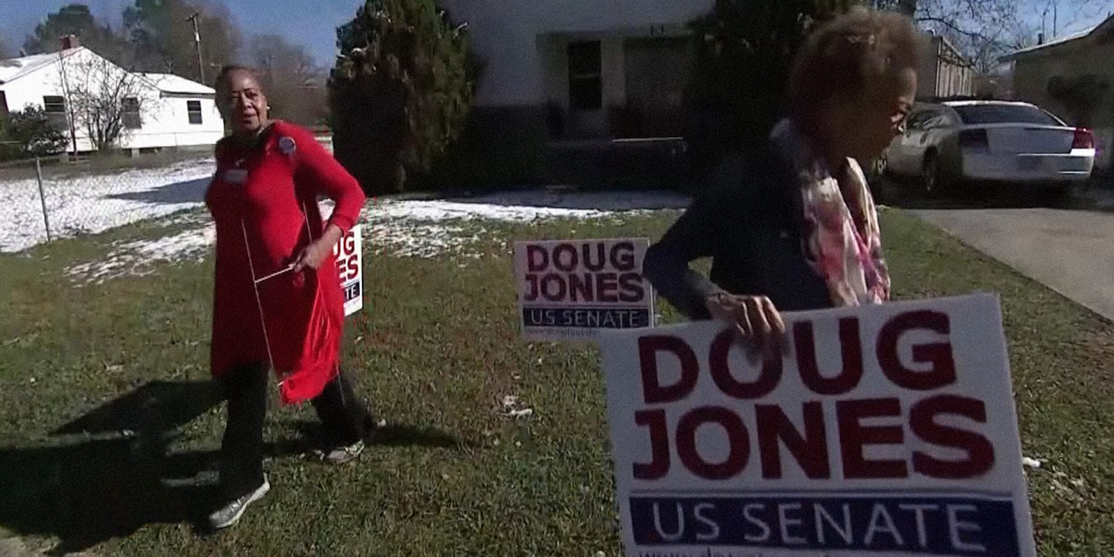 Black women campaigning for Doug Jones
