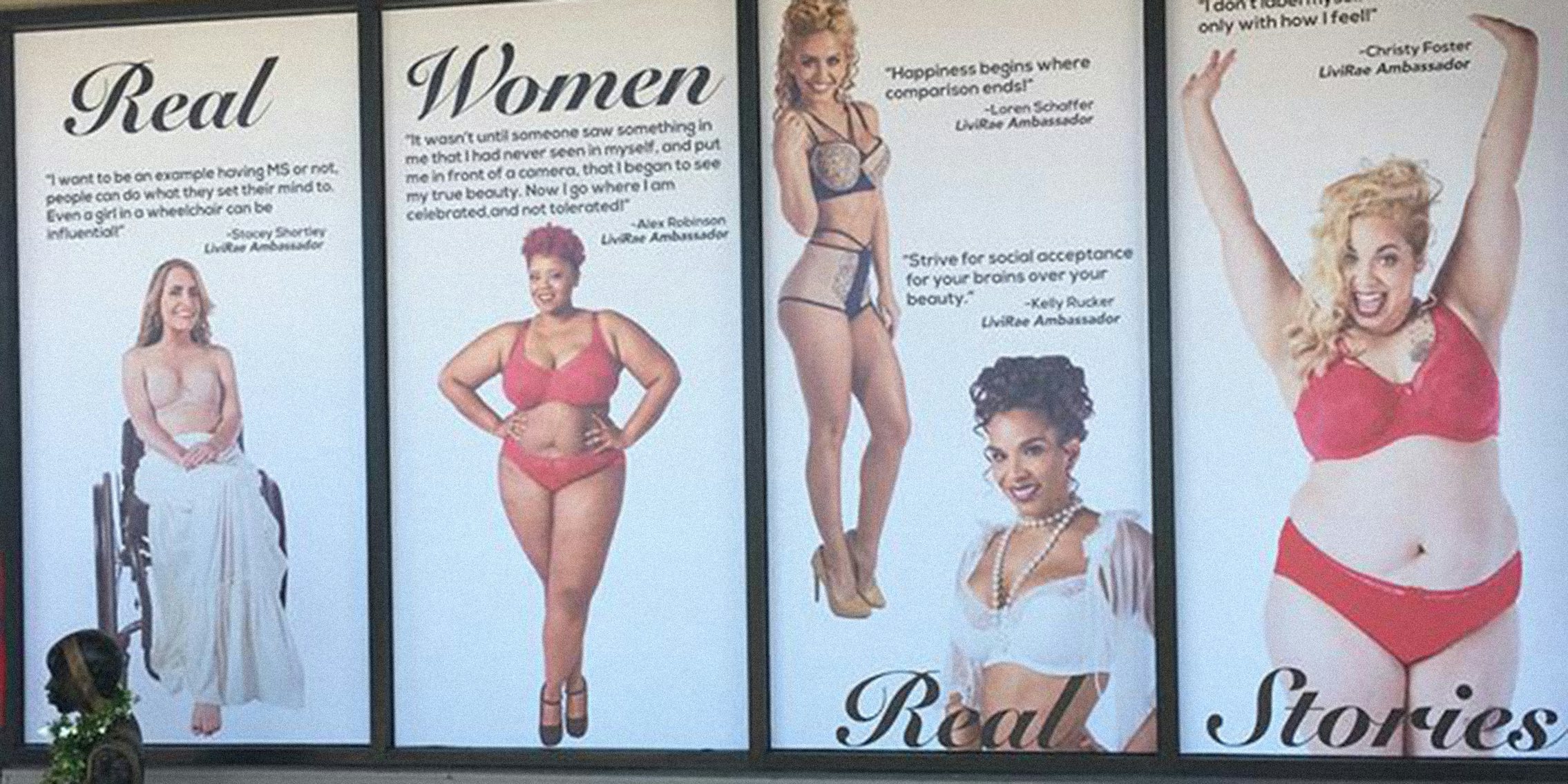 'Real Women, Real Stories' lingerie ad